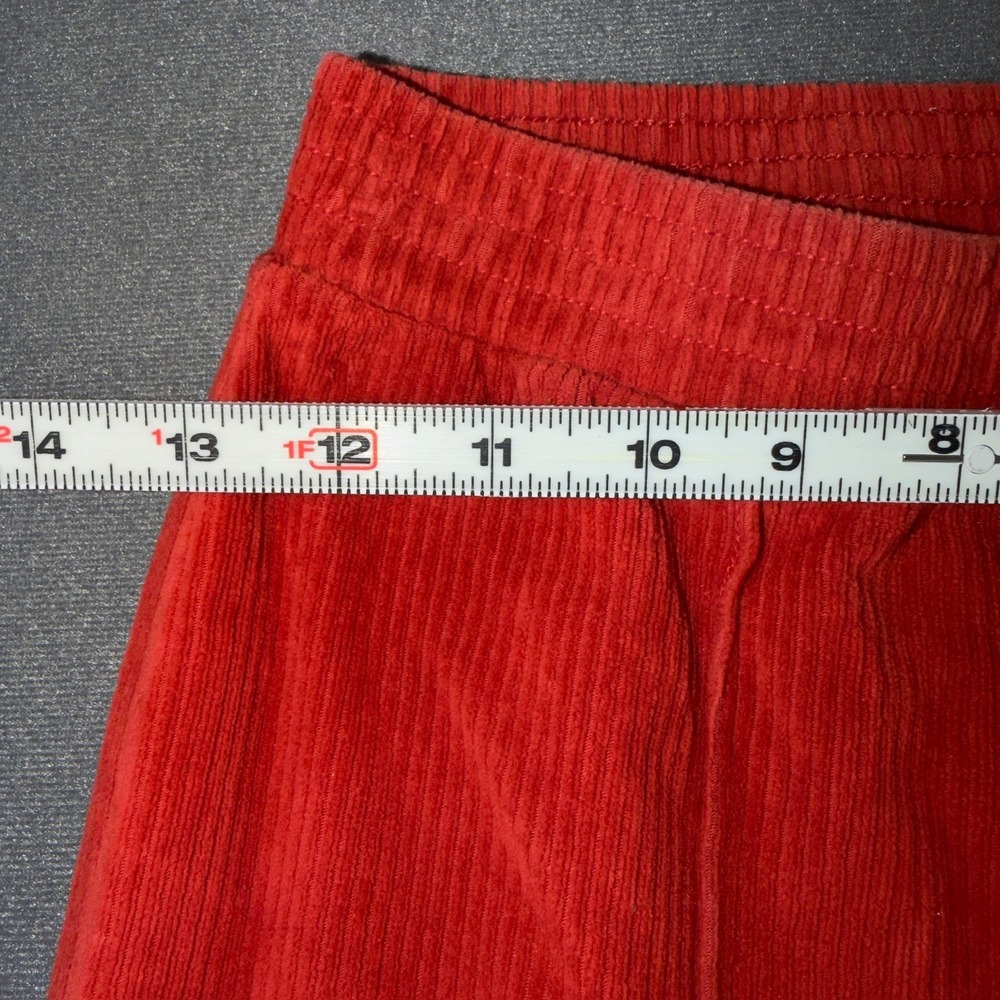 Aerie Red Corduroy Flare Pants High Waisted Wide Leg Ribbed Small Regular - Picture 2 of 6